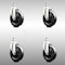 Service Caster 5 Inch 316SS Soft Rubber Wheel Swivel 1/2 Inch Threaded Stem Caster Set SCC SCC-SS316TS20S514-SRS-121315-4 - alternate 1